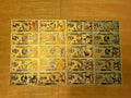 20 pcs Lot - Pokemon Banknote - 24k Gold Foil Banknote - Pokemon Collectible